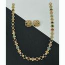 Sona Covering Tribal Fusion American Diamond And Austrian Stone Necklace Set