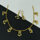 Sona Covering Designer Pota Stone And Pearl Necklace Set