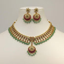 Sona Covering Elegant Pota Stone And Beads Necklace Set