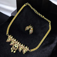 Sona Covering Glimmer Grace Pota Stone And Beads Choker Necklace Set