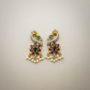 Sona Covering Graceful Austrian Stone And Pota Stone Pearl Dangler Earrings