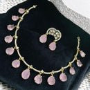 Sona Covering Glamorous Crystal Stone Necklace Set