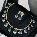 Sona Covering Glamorous Crystal Stone Necklace Set