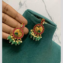 Sona Covering Graceful Pota Stone And Pearl Dangler Earrings