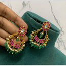 Sona Covering Graceful Pota Stone And Pearl Dangler Earrings