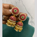 Sona Covering Elegant Kundan Stone And Pearl Traditional Jhumki Earrings