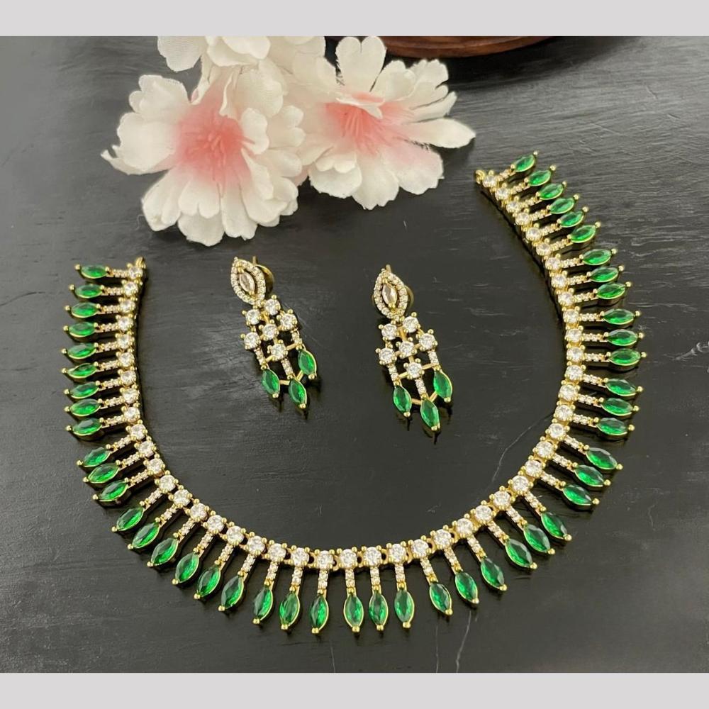 Sona Covering Glamorous Crystal Stone And Austrian Stone Necklace Set