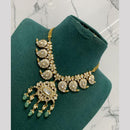 Sona Covering Designer Polki Kundan Stone And Pearl Beads Necklace Set