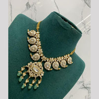 Sona Covering Designer Polki Kundan Stone And Pearl Beads Necklace Set