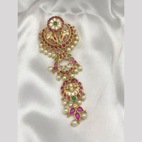 Sona Covering Ethnic Pota Stone And Pearl Hair Accessory