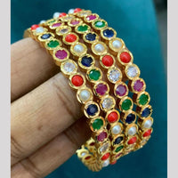 Sona Covering Premium Pota Stone And Austrian Stone Bangles Set