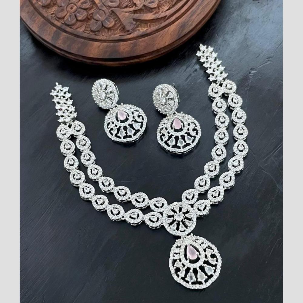 Sona Covering Fashion American Diamond Necklace Set