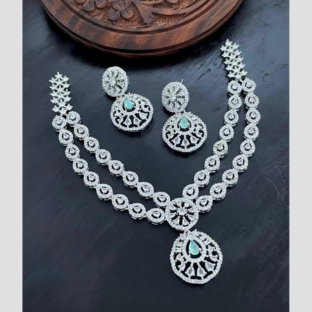 Sona Covering Fashion American Diamond Necklace Set