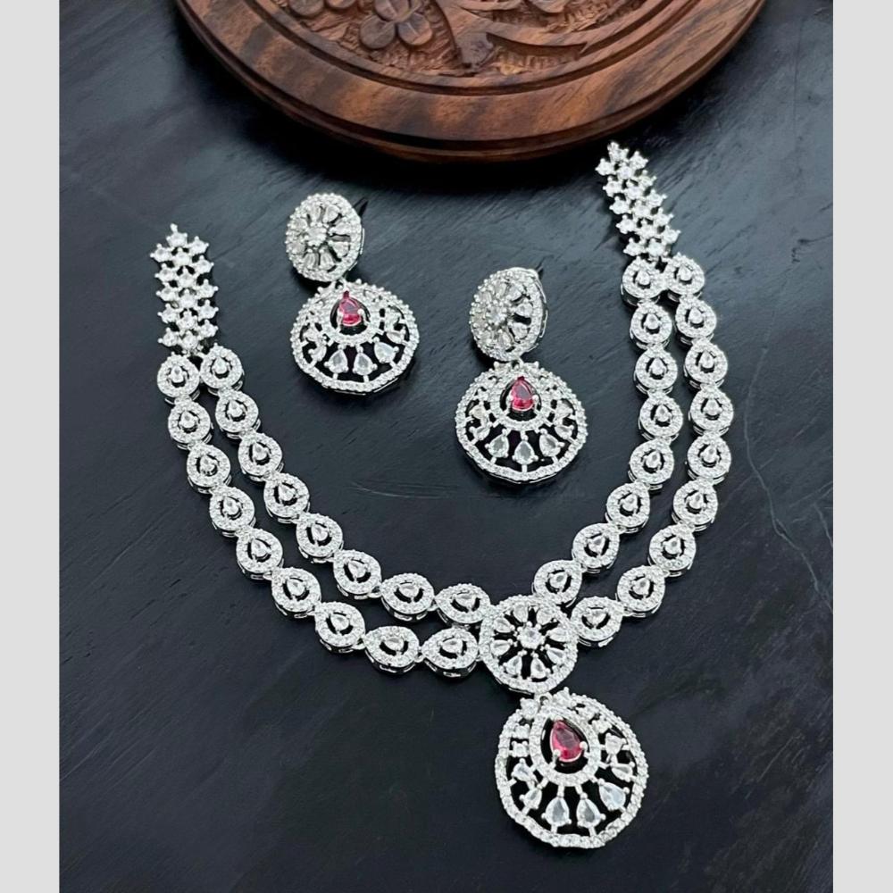 Sona Covering Fashion American Diamond Necklace Set