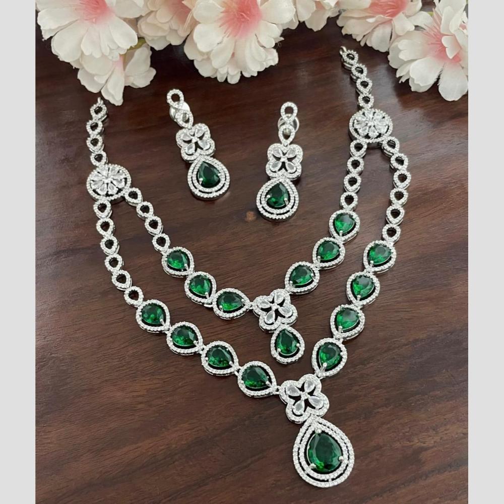 Sona Covering Fashion American Diamond Necklace Set