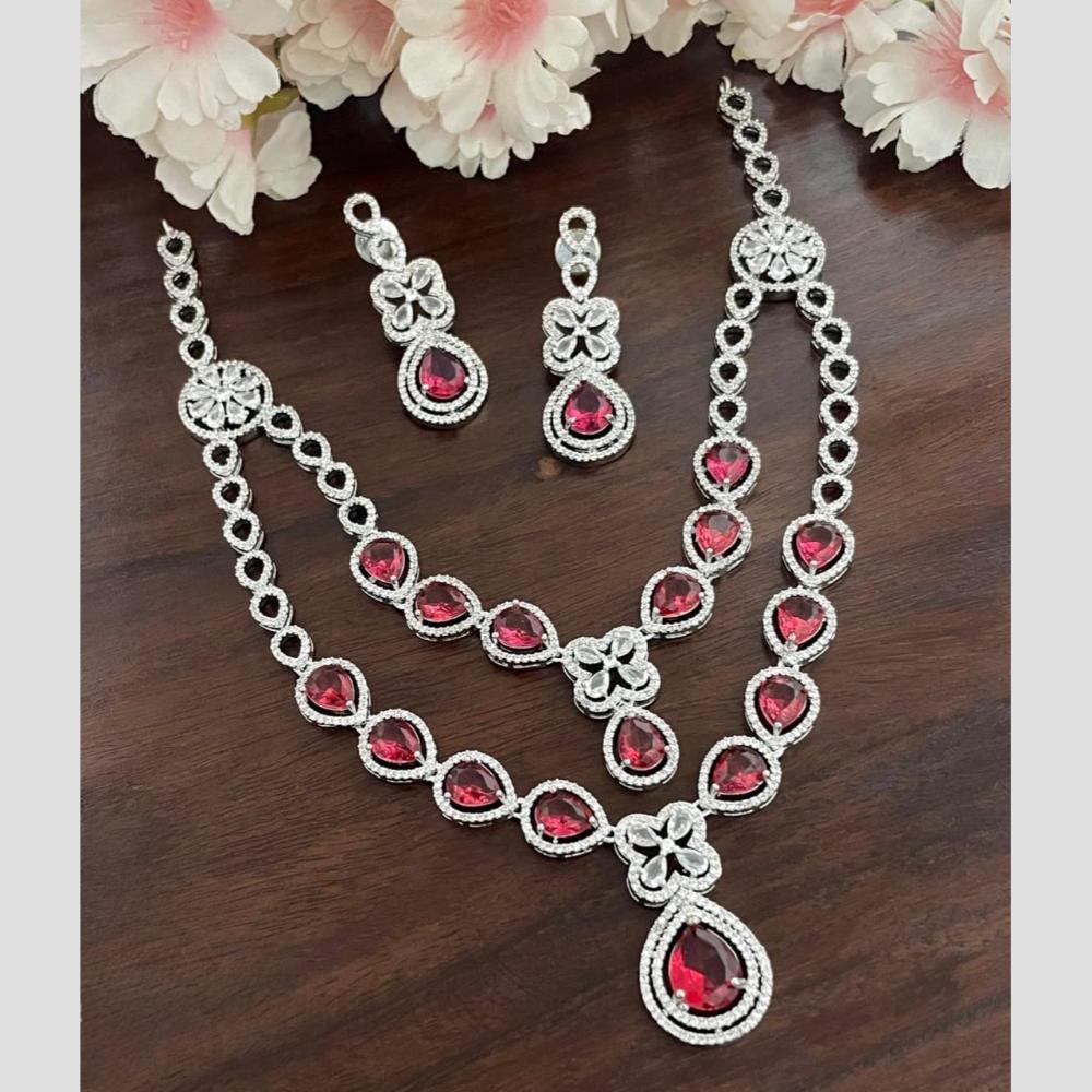 Sona Covering Fashion American Diamond Necklace Set