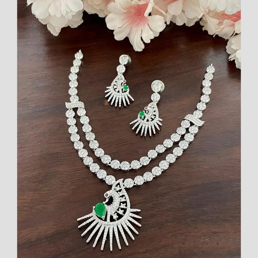 Sona Covering Fashion American Diamond Necklace Set