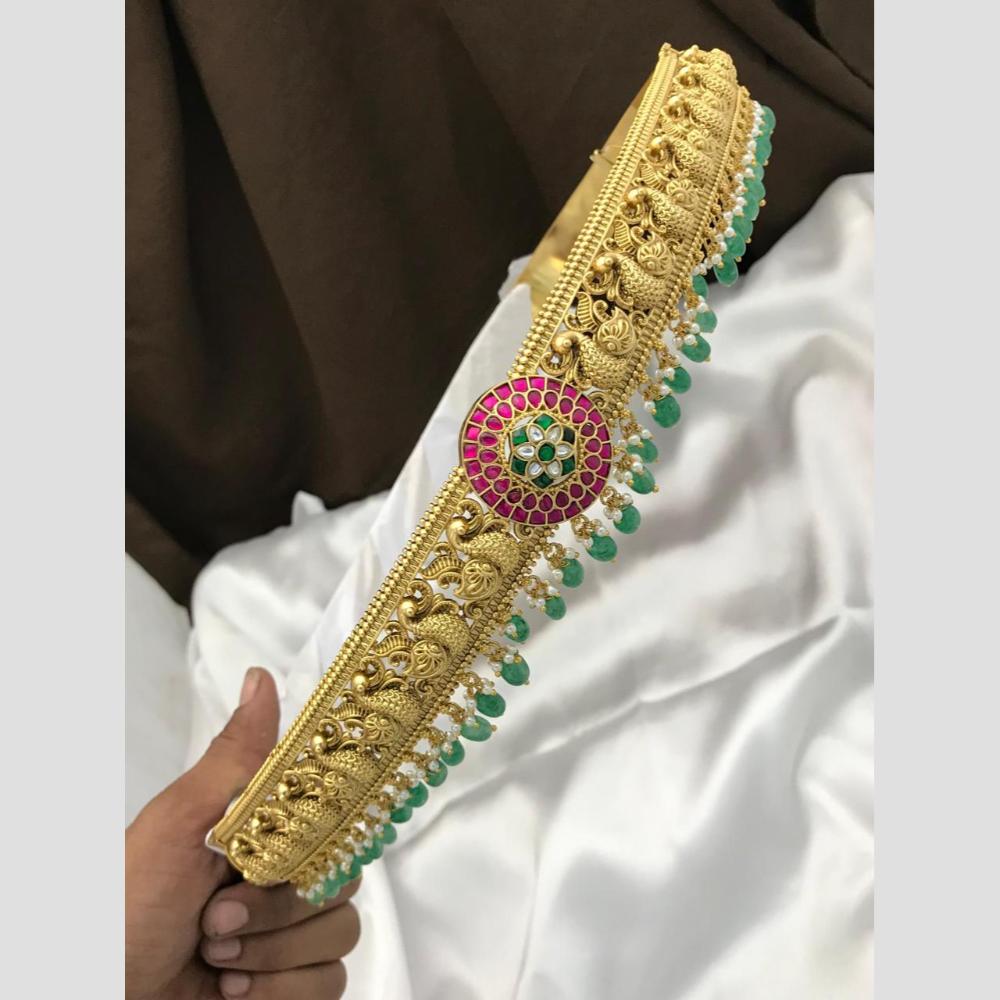 Sona Covering Classic Pota Stone Jadau Chain Kamarbandh