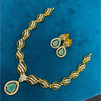 Sona Covering Glamorous Crystal Stone And Austrain Stone Necklace Set