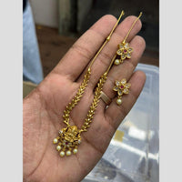 Sona Covering Delicate Pota Stone And Austrian Stone Temple Necklace Set