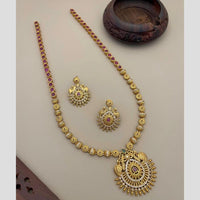 Sona Covering Delicate Pota Stone And Pearl Austrian Stone Necklace Set