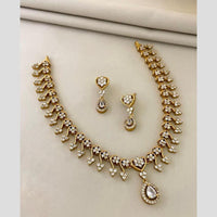 Sona Covering Glamorous Crystal Stone And Austrain Stone Necklace Set