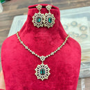 Sona Covering Glamorous Crystal Stone And Austrain Stone Necklace Set
