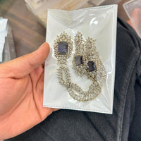 Sona Covering Glamorous Crystal Stone And Austrain Stone Necklace Set