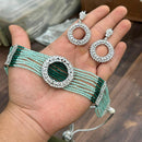 Sona Covering Classic American Diamond And Pearl Grand Choker Necklace Set