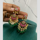 Sona Covering Graceful Pota Stone Pearl And Beads Dangler Earrings