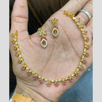 Sona Covering Glamorous Crystal Stone And Austrian Stone Necklace Set