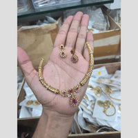 Sona Covering Glamorous Crystal Stone And Austrian Stone Necklace Set