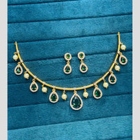 Sona Covering Glamorous Crystal Stone And Austrian Stone Pearl Necklace Set
