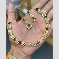 Sona Covering Glamorous Crystal Stone And Austrian Stone Necklace Set