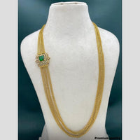 Sona Covering Gold Plated Crystal Stone Multi Layer Long Necklace Set