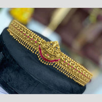 Sona Covering Traditional Jadau Pota Stone And Pearl Temple Design Kamarbandh for Women