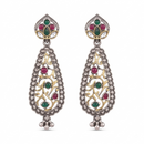 Urthn Trendy 2 Tone Dangler Earrings for Women | Modern Statement Jewellery for Party & Festive Wear - 1322202