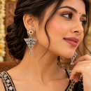 Urthn Trendy 2 Tone Dangler Earrings for Women | Modern Statement Jewellery for Party & Festive Wear - 1322203