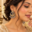 Urthn Trendy 2 Tone Dangler Earrings for Women | Modern Statement Jewellery for Party & Festive Wear - 1322204