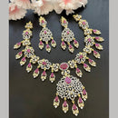 Sona Covering Glamorous Crystal Stone And Austrian Stone Necklace Set