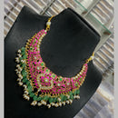 Sona Covering Elegant Jadau Pota Stone Beads And Pearl Necklace Set