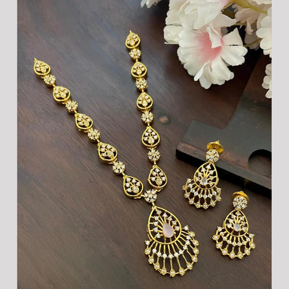 Sona Covering Glamorous Crystal Stone And Austrian Stone Necklace Set