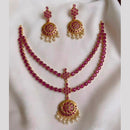 Sona Covering Luxury  Pota Stone And Pearl Necklace Set