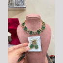 Sona Covering American Diamond Choker Necklace Set with Matching Earrings