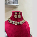 Sona Covering American Diamond Choker Necklace Set with Matching Earrings