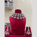 Sona Covering American Diamond Choker Necklace Set with Matching Earrings