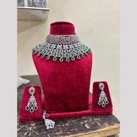 Sona Covering American Diamond Choker Necklace Set with Matching Earrings
