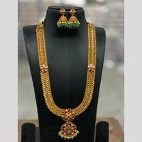 Sona Covering Luxury  Pota Stone Pearl And Beads Long Necklace Set