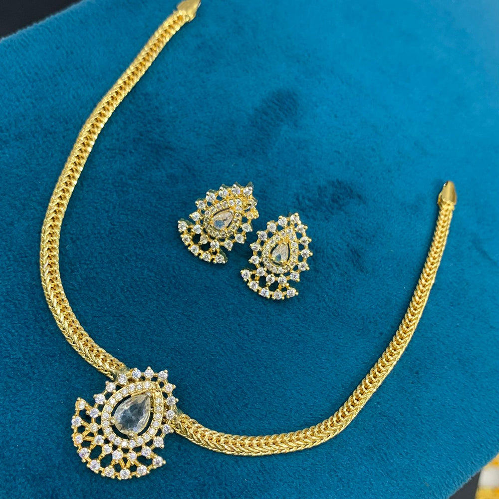 Sona Covering Sparkling Austrian Stone And Pota Stone Elegant Necklace Set