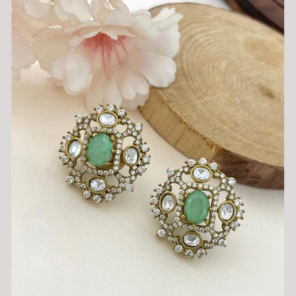 Sona Covering Gorgeous Pota Stone Party Wear Studs Earrings